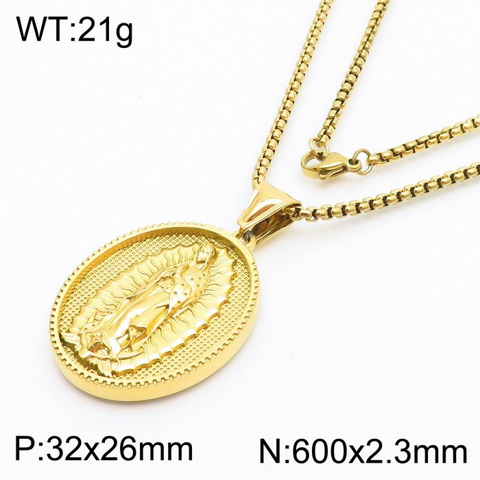 18K Gold Virgin Mary of Guadalupe Necklace