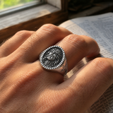 Jesus Crown of Thorns Signet Ring – Christian Faith Cross Ring