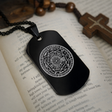 Vintage Titanium Seven Archangel's Seal Pendant - Amulet against evil eyes, curses, spells