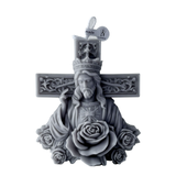 Sacred Light Christmas Candle - Christ King & Holy Mary Edition | Natural Soy Wax Christian Candles for Advent Worship & Prayer