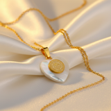 Cream satin fabric - pearl gold warm contrast