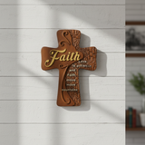 Cross on white shiplap wall