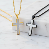 Cross Pair - White Marble