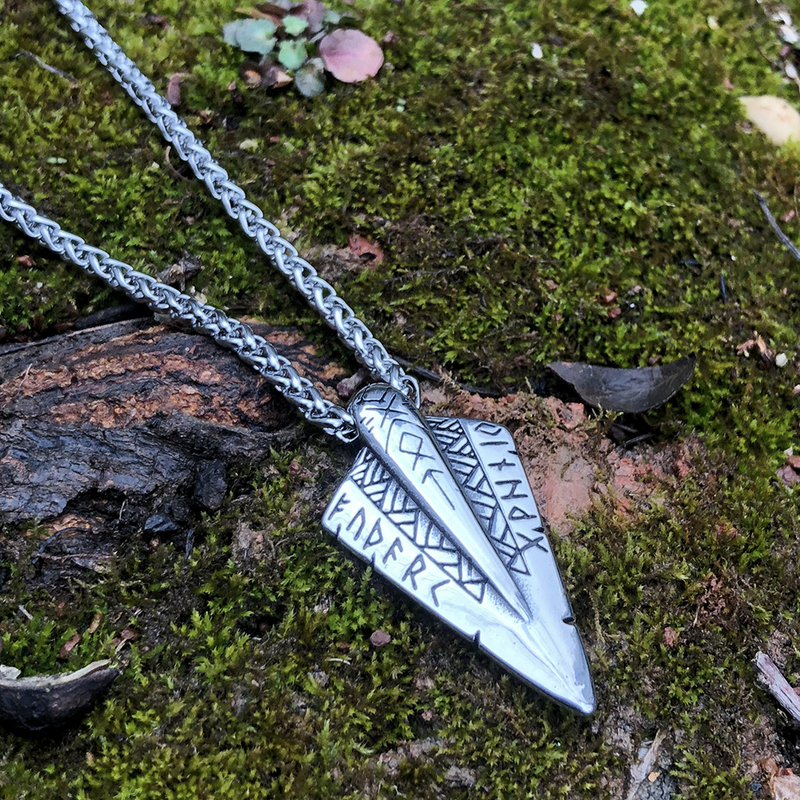 Viking Stainless Steel Arrowhead Pendant Necklace Odin s Spear BGCOPPER