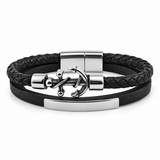 Anchor of Hope Double-Wrap Braided Leather Bracelet