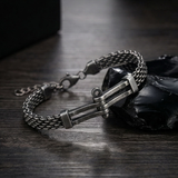 Minimalist Double‑Row Chain Bar Stainless Steel Bracelet
