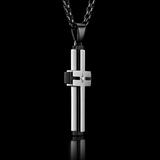 Layered Cross Necklace – Titanium Steel Christian Pendant