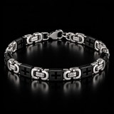 Men’s Christian Cross Link Necklace & Bracelet – 316L Titanium Steel Faith Jewelry