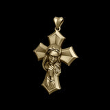Crucifixion Prayer Necklace Madonna Prayer S925K Silver Necklace