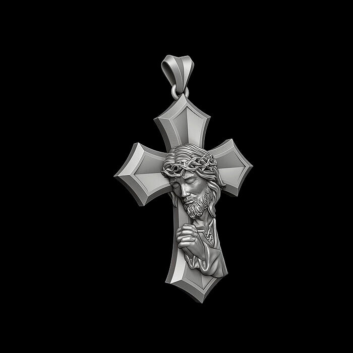Crucifixion Prayer Necklace Madonna Prayer S925K Silver Necklace