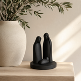 Minimalist Matte White Ceramic Holy Family Nativity Statue