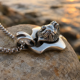 Men’s 3D Lion Head Shield Stainless Steel Vintage Necklace