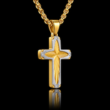 Radiant Starburst Cross Necklace – Modern Christian Faith Pendant
