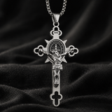St. Benedict Exorcism Cross Necklace - Bless you and your family