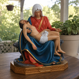 Resin Pietà Statue – Virgin Mary Holding Jesus Christian Home Decor