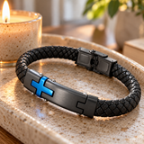 Walk by Faith – Men’s Braided Christian Cross Bracelet | A Meaningful Gift of Faith
