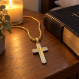 Radiant Starburst Cross Necklace – Modern Christian Faith Pendant