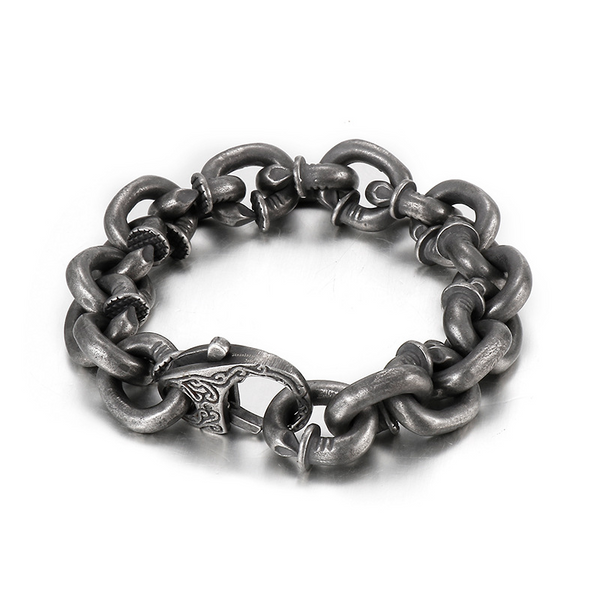 Men's Stainless Steel Spike Bracelet