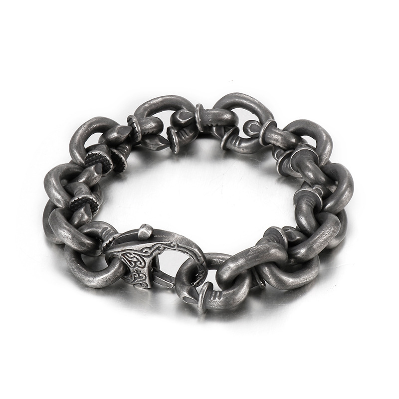 Men's Stainless Steel Spike Bracelet
