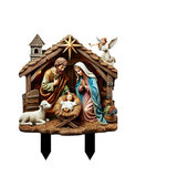 2D Acrylic Nativity Scene | Star of Bethlehem Christ Child Decoration