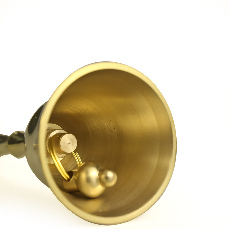 Pentagram Brass Hand Bells Metal Altar Bells Ceremonial Ornament Restaurant Bells Call Reminder Bells