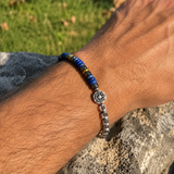 Boho Natural Stone Compass Beaded Bracelet