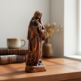 Saints Teresa Round Wooden Art Jewelry