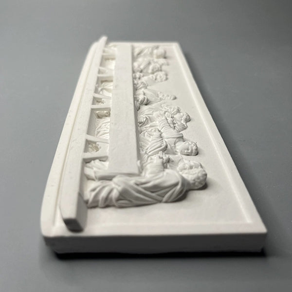 The Last Supper Plaster Statue Vintage 3D Relief Home Decorative Ornament Diorama