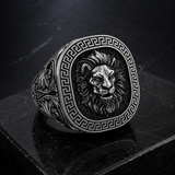 Men’s Lion Signet Ring – S925 Sterling Silver or Titanium Steel