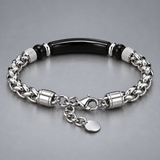 Faith Tiger Eye & Stainless Steel Men's Bracelet – Strength, Courage & Daily Reminder