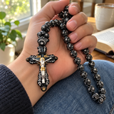 Walk in Faith, Carry His Love – Sacred Crucifix Rosary Necklace, a Timeless Symbol of Jesus’ Protection, Hope & Blessings