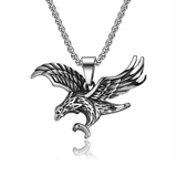 American Flag Bald Eagle Flag Necklace