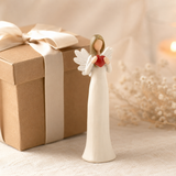 Heart in Hand Angel Resin Tabletop Figurine