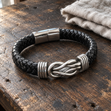 Men’s Infinity Knot Braided Bracelet – 21cm | Symbol of Loyalty & Enduring Connection