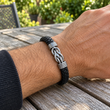 Men’s Infinity Knot Braided Bracelet – 21cm | Symbol of Loyalty & Enduring Connection