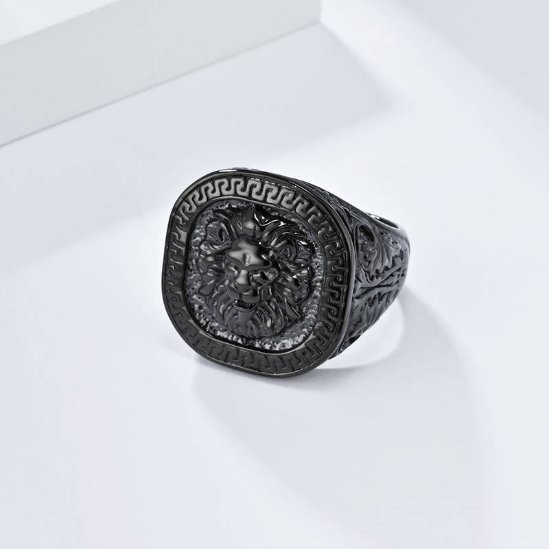 Men's Lion Stamp Ring