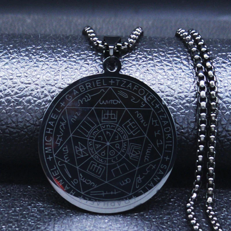 Seal 7 Archangel Pendants Protection Amulet Against Evil Eyes, Curses, Spells