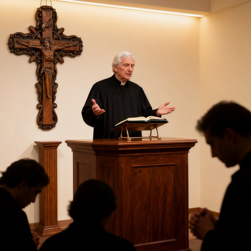 Hand-Carved White Ash Wood Cross - Sacred Christian Home Altar Decor for Christmas & Spiritual Gifting