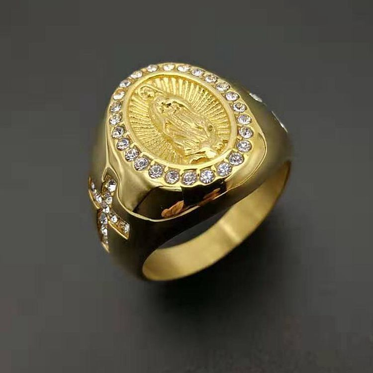 Our Lady of Guadalupe Titanium Ring
