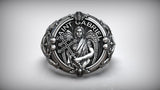 St. Michael Archangel Holy Sword Gabriel Angel S925K Silver Ring