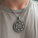 Seal of the Seven Angels Round Necklace Amulet