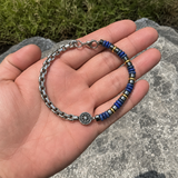 Boho Natural Stone Compass Beaded Bracelet