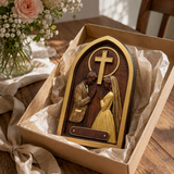 Hand-Carved Beechwood Christian Marriage Prayer Plaque – Personalized Wedding & Anniversary Gift