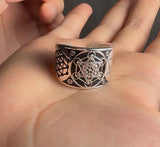 Archangel Metatron Life Angel Seal Adjustable Ring Solomon Kabbalah Amulet