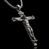 The Passion of Christ S925 Silver/Titanium Steel Cross Necklace
