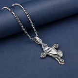 2023 Newest Pure Pewter Prayer Hand Necklace - Pray Anytime, Anywhere