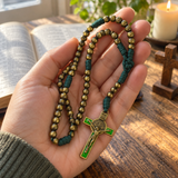 Catholic St. Benedict Rosary Necklace with Crucifix