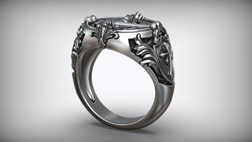 St. Michael Archangel Holy Sword S925K Silver Ring – BGCOPPER