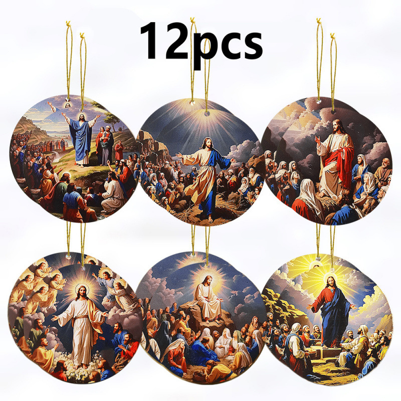 Wooden Christmas Nativity Pendant Wall Decoration Wall Hanging