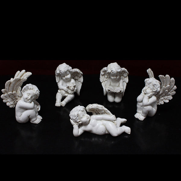 5 angel garden resin ornaments decorative garden decorative stone miniature angel fairy garden angel courtyard with monumental statue